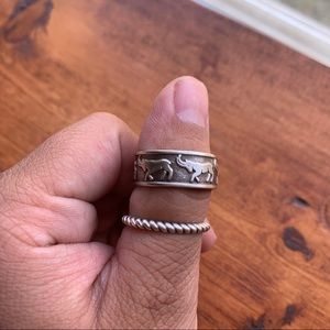 Sterling silver bull ring